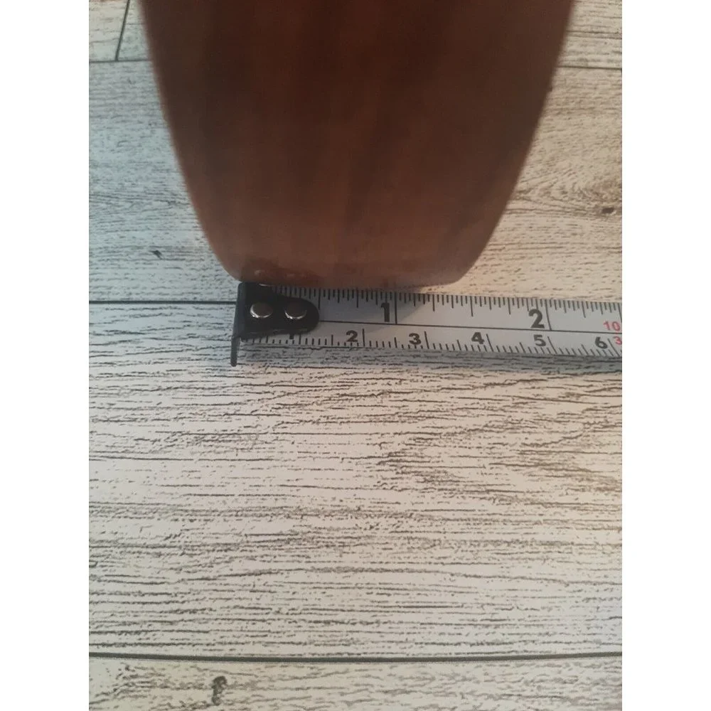 Wide Square Natural Wooden Bangle Bracelet Vintage